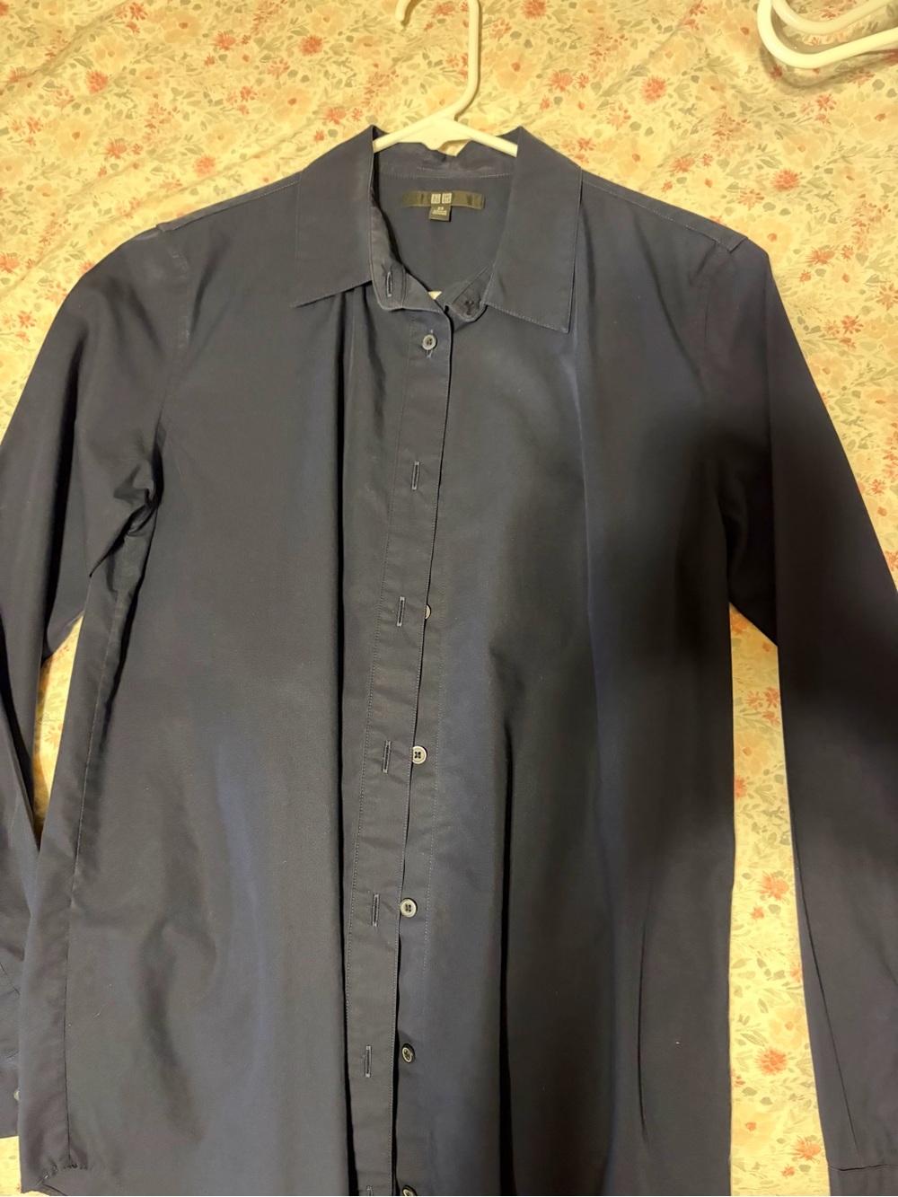 Uniqlo Navy Women's Button Front Blouse
